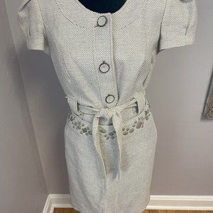 Women Button-Up Blouse & Skirt Set L
